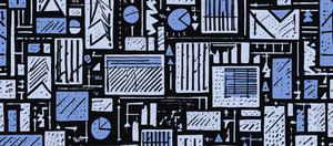 Overlapping files, folders, charts, graphs, and documents. Represents the information included in a business plan appendix.